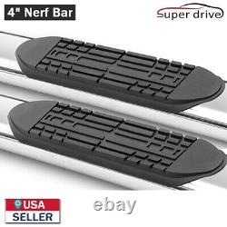 4 Bent Chrome Side Steps Boards Nerf Bars Fit 2009-2018 Dodge Ram 1500 Crew Cab