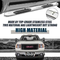 4 Bent Chrome Side Steps Boards Nerf Bars Fit 2009-2018 Dodge Ram 1500 Crew Cab