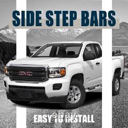 4 Chrome Bent Nerf Bars Board Ft 2000-2018 GMC Sierra 1500 2500 3500HD Crew Cab