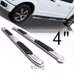 4 Chrome Bent Nerf Bars For 2007-2018 GMC Sierra 1500 2500 3500HD Extended Cab