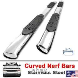 4 Chrome Nerf Bars Side Steps For 2005-2023 Toyota Tacoma Access / Extended Cab