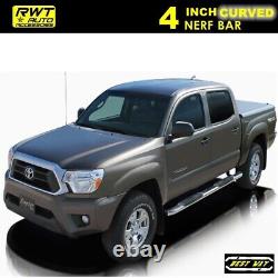 4 Chrome Nerf Bars Side Steps For 2005-2023 Toyota Tacoma Access / Extended Cab