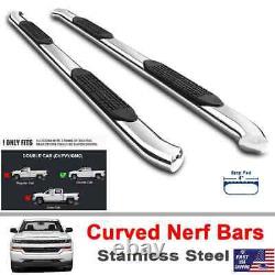 4 Chrome Nerf Bars Side Steps For 2005-2023 Toyota Tacoma Access / Extended Cab