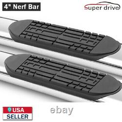 4 Oval Chrome Curved Nerf Bars Side Steps For 2004-2006 Toyota Tundra Crew Cab