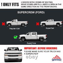 4 Stainless Steel Nerf Bars Side Steps For 1999-2016 Ford F250/350/450 Crew Cab