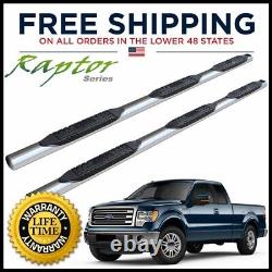 4 Wheel to Wheel Running Boards Steps Bars for 04-14 F150 Super Cab 6.7ft Bed