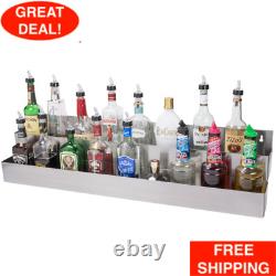 42 Stainless Steel Double Tier Commercial Bar Speed Rail Liquor Display Rack