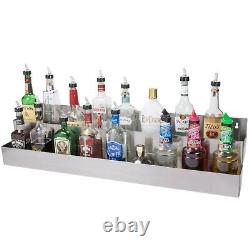 42 Stainless Steel Double Tier Commercial Bar Speed Rail Liquor Display Rack