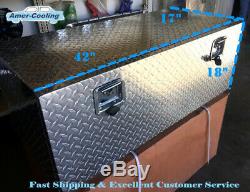 42L Aluminum Truck Underbody Tool Box Trailer RV Tool Storage Bed Five-Bar plat