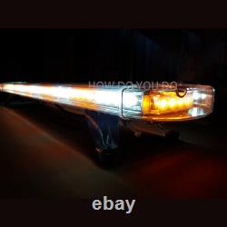 47 88 LED Amber White Traffic Advisor Emergency Warning Hazard Strobe Light Bar