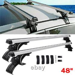 48 Silver Top Roof Rack Cross Bars Aluminum For Chevy Impala Malibu Cruze SS LS