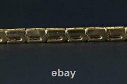 4Ct Round Real Moissanite Channel Tennis Bracelet 14K Yellow Gold Silver Plated