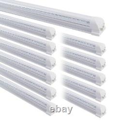 4FT 12 Pack LED Shop Light T8 Linkable Ceiling Tube Fixture 24W Daylight Clear