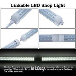 4FT 12 Pack LED Shop Light T8 Linkable Ceiling Tube Fixture 48W Daylight V Shape