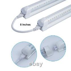 4FT 12 Pack LED Shop Light T8 Linkable Ceiling Tube Fixture 48W Daylight V Shape