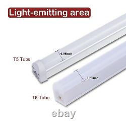 4FT 12 Pack LED Shop Lights T8 Linkable Ceiling Tube Fixture 24W Daylight 6000K