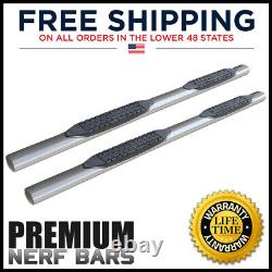 4in SS Oval Bars Steps Running Boards for 04-12 Colorado Canyon Extended Cab