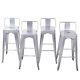 4pc Bar Stool Height Modern Chair Low-Back with Footrest Home Indoor, 30-inch NEW