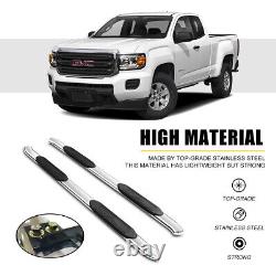 5 Curved Chrome Nerf Bar Side Steps For 1999-2016 Ford F-250/350HD Extended Cab