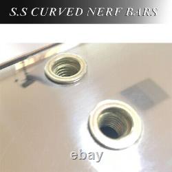 5 Curved Chrome Side Steps Nerf Bars For 1999-2013 Chevy Silverado Standard Cab