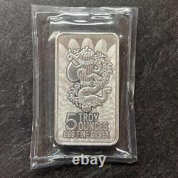 5 Oz. 999 Fine Silver Unity & Liberty Bar Still Sealed