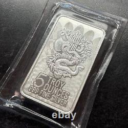 5 Oz. 999 Fine Silver Unity & Liberty Bar Still Sealed