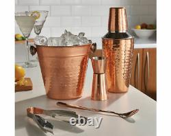 5 Pcs Copper Cocktail Shaker Gift Set Mixer Making Home Bar Kit Accessories