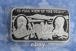 5 oz. LEWIS & CLARK NTM SILVER ART BAR. 999 SERIAL # EDGE #00882 BOX & COA