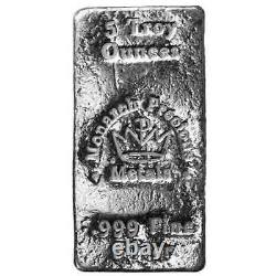 5 oz Monarch Hand Poured Silver Bar (New)