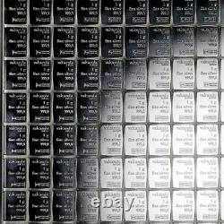 50 X 1 Gram. 999 Fine Silver Bullion Valcambi Combibar From New Sheet Of 100