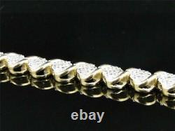 5Ct Round Cut Simulated Diamond Tennis Bracelet Yellow Gold Plated 925 Silver