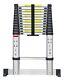 6.2m Telescopic Folding Extendable Extension Ladder + Bar Steps 20.3ft Ladders