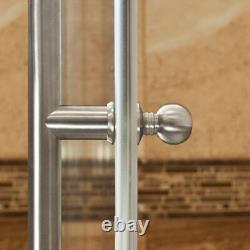 68-72Wx79Hx36D Shower Enclosure ULTRA-D Brushed Nickel by LessCare