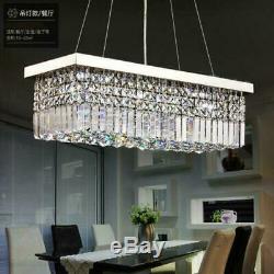 80cm Rectangle K9 Crystal Chandelier Modern Home Bar Pendant Lamp Lighting Decor