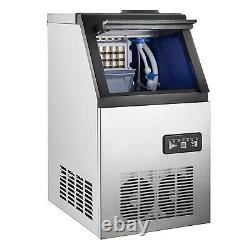 90lbs Built-In Commercial Ice Maker Undercounter Freestand Bar Ice Cube Machine