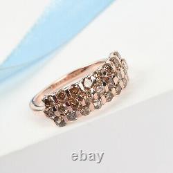 925 Sterling Silver Real Diamond Cluster Ring Jewelry Gifts Ct 1.3 I3 Clarity