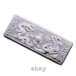 999 Pure Silver Bar Dragon Play Bead Silver Bullion SilverCollection /Random one