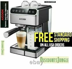 AICOOK CM6858 15 bar Pump Barista Espresso Machine Cappuccino/Latte Coffee Maker
