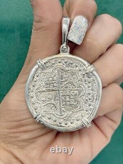 ATOCHA Solid Silver Coin Pendant Handmade From Atocha Silver Bar Large Size