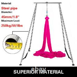 Aerial Trapeze Stand Aerial Rig Yoga Swing Bar Portable Frame with39ft Aerial Silk