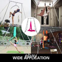 Aerial Trapeze Stand Aerial Rig Yoga Swing Bar Portable Frame with39ft Aerial Silk