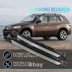 Aluminum Side Step Nerf Bars Running Boards for 2007-2013 BMW X5 E70 4 Door 2PCS