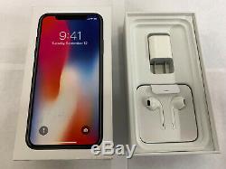 Apple iPhone X 256GB Space Gray/Silver (Unlocked) A1901 AT&T T-MOBILE METRO NEW