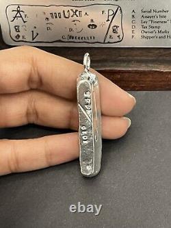 Atocha Shipwreck Solid Silver Bar Pendant C/w Certificate