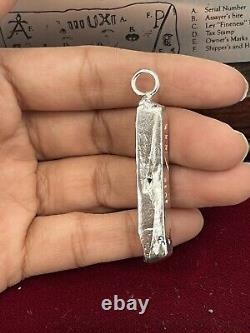 Atocha Shipwreck Solid Silver Bar Pendant C/w Certificate