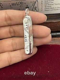 Atocha Shipwreck Solid Silver Bar Pendant C/w Certificate