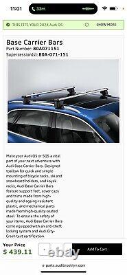 Audi Q5-SQ5 Roof Rack Cross Carrier Bars 2018-2024 OEM 80A071151 NEW