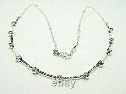 Authentic Pandora #390059C01-45cm Sparkling Pave Collier Bars Necklace
