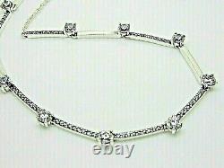 Authentic Pandora #390059C01-45cm Sparkling Pave Collier Bars Necklace