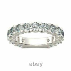 Bar Setting Sterling Silver Women's Band VVS1/D Engagement Ring Classic Ring